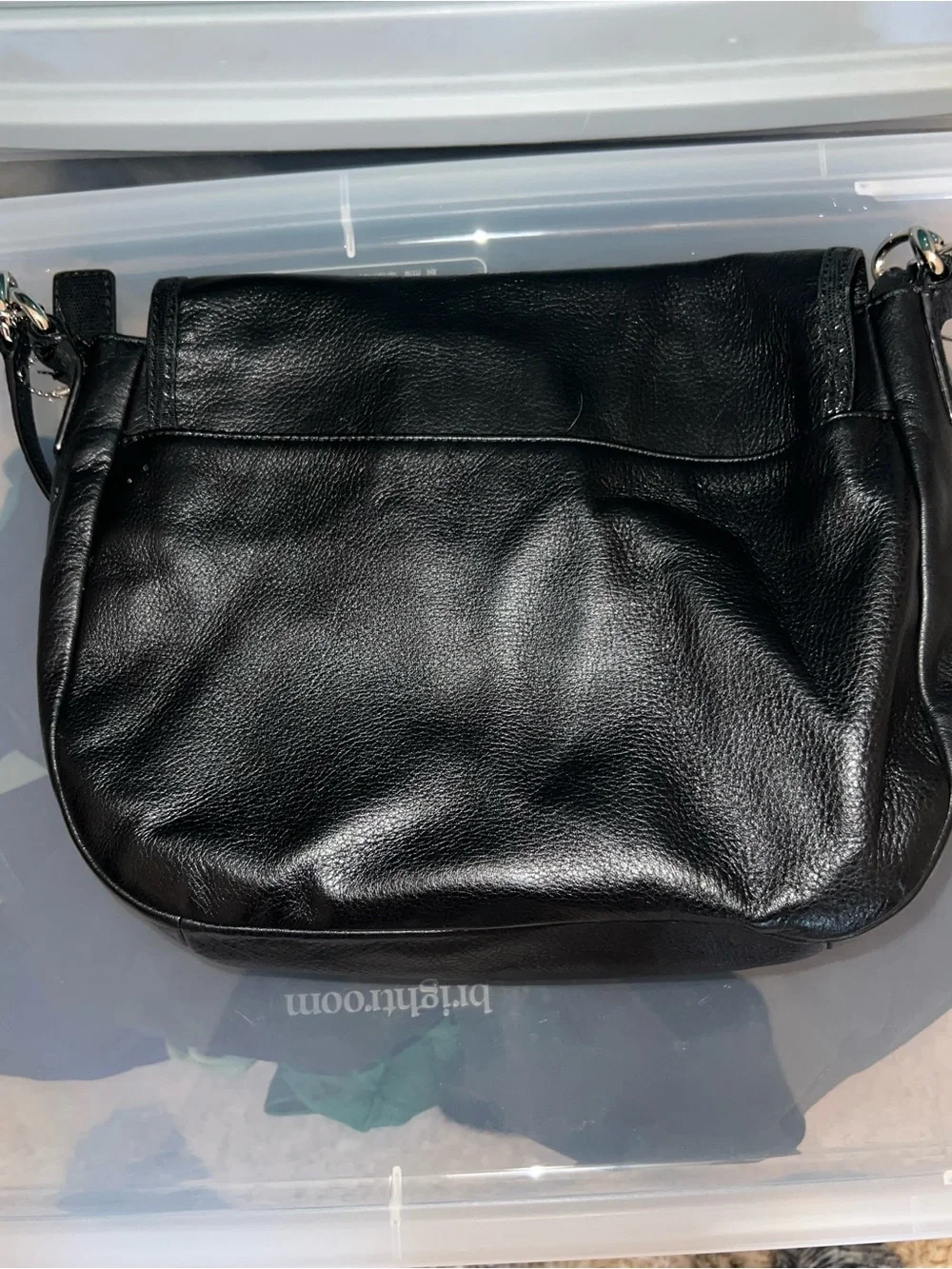 Coach Black Leather Shoulder Hobo with Silver Hardware: Vintage